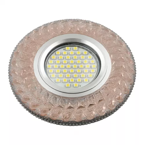 DLS-L144 GU5.3 GLASSY/LIGHT TEA Светильник декоративный встраиваемый, серия Luciole. Без лампы, цоколь GU5.3. Доп. светодиодная подсветка 3Вт. Стекло. Зеркальный/светло-коричневый. ТМ Fametto DLS-L144 GU5.3 GLASSY/LIGHT TEA Светильник декоративный встраиваемый, серия Luciole. Без лампы, цоколь GU5.3. Доп. светодиодная подсветка 3Вт. Стекло. Зеркальный/светло-коричневый. ТМ Fametto