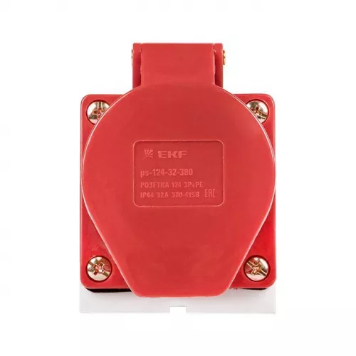 Розетка наружн. уст. 32А 380В 3P+РЕ IP44 (124) EKF ps-124-32-380 фото 4