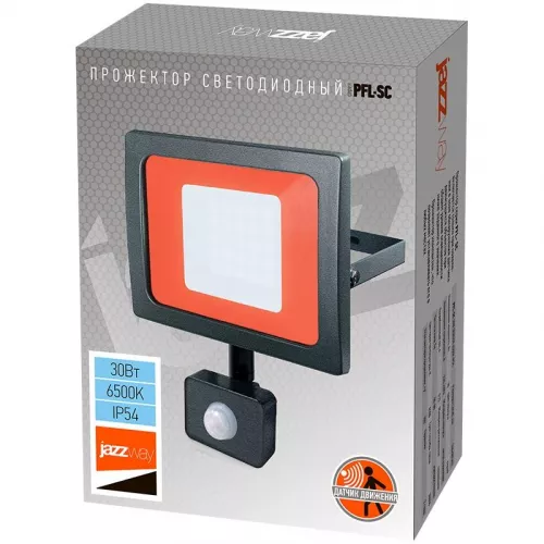 Прожектор светодиодный PFL-SC-SMD-30Вт sensor 30Вт IP54 6500К мат. стекло JazzWay 5001411 фото 9