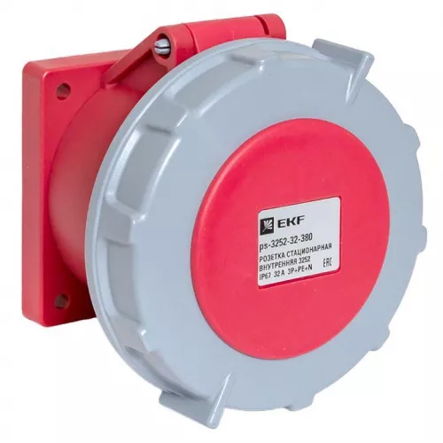 Розетка стационарная внутренняя 3252 3Р+РЕ+N 32А 380В IP67 PROxima EKF ps-3252-32-380 Розетка стационарная внутренняя 3252 3Р+РЕ+N 32А 380В IP67 PROxima EKF ps-3252-32-380