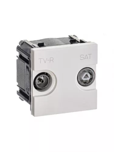 Розетка TV-R-SAT 2мод. Zenit с накладкой бел. ABB 2CLA225130N1101 фото 2