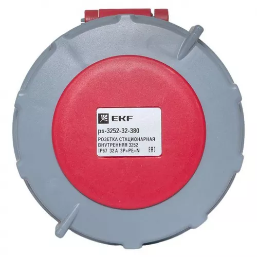 Розетка стационарная внутренняя 3252 3Р+РЕ+N 32А 380В IP67 PROxima EKF ps-3252-32-380 фото 3 Розетка стационарная внутренняя 3252 3Р+РЕ+N 32А 380В IP67 PROxima EKF ps-3252-32-380 фото 3