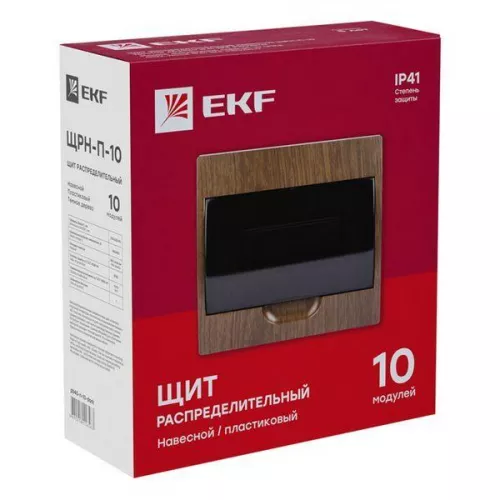 Щит ЩРН-П-10 IP41 темное дерево PROxima EKF pb40-n-10-dark фото 4