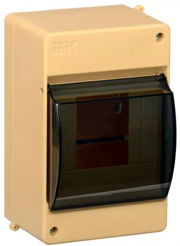 Бокс КМПн 2/4 для 4-х авт. выкл. прозр. крышка сосна IEK MKP42-N-04-30-12-S