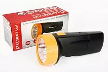 Фонарь LED 3827 (аккум. 220В черн./желт. 5 LED SLA пласт. коробка) Ultraflash 11241