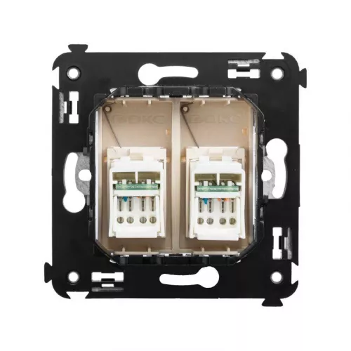 Розетка 2-м RJ-45 СП кат.5e Avanti "Ванильная дымка" DKC 4405464 фото 3