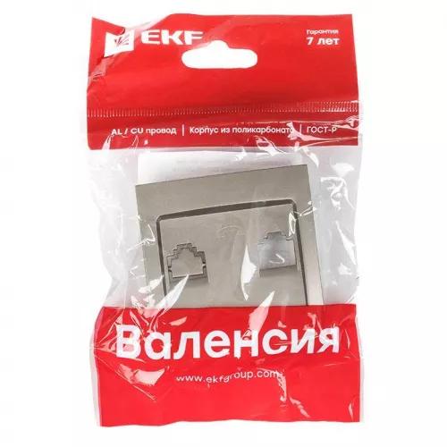 Панель лицевая Валенсия для розетки Phone 1-м кашемир PROxima EKF EST01-L-034-40 фото 2 Панель лицевая Валенсия для розетки Phone 1-м кашемир PROxima EKF EST01-L-034-40 фото 2