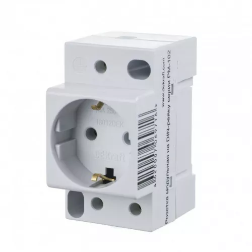Розетка 16А 220В 2P+PEN на DIN-рейку PM-102 SchE 18012DEK Розетка 16А 220В 2P+PEN на DIN-рейку PM-102 SchE 18012DEK