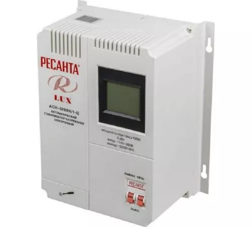 Стабилизатор напряжения АСН-5000 Н/1-Ц 1ф 5кВт настен. IP20 Ресанта Lux 63/6/16 фото 3
