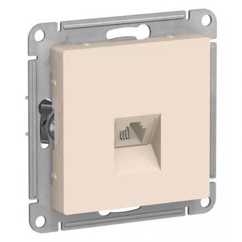 Механизм розетки телефонной 1-м СП AtlasDesign RJ11 беж. SchE ATN000281