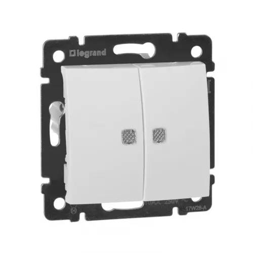 Механизм выключателя 2-кл. СП Valena 10А IP31 250В с зел. подсветкой бел. Leg 774428 фото 9 Механизм выключателя 2-кл. СП Valena 10А IP31 250В с зел. подсветкой бел. Leg 774428 фото 9