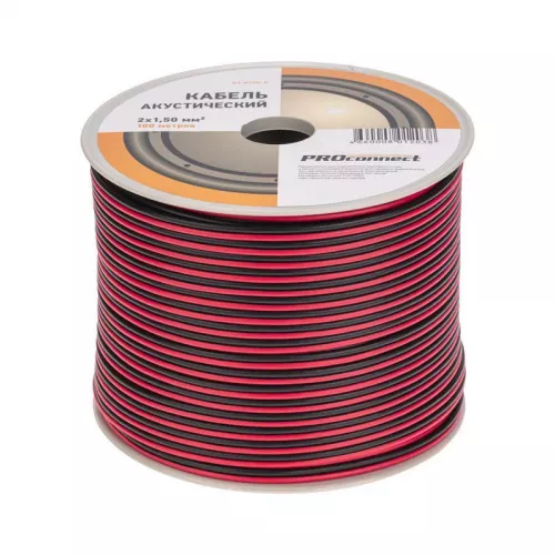 Кабель Stereo 2х1.5 Red/Black бухта (м) PROCONNECT 01-6106-6 фото 2