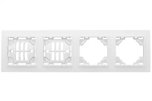 Рамка 4-м Минск горизонтальная бел. Basic EKF ERM-G-304-10 фото 3 Рамка 4-м Минск горизонтальная бел. Basic EKF ERM-G-304-10 фото 3