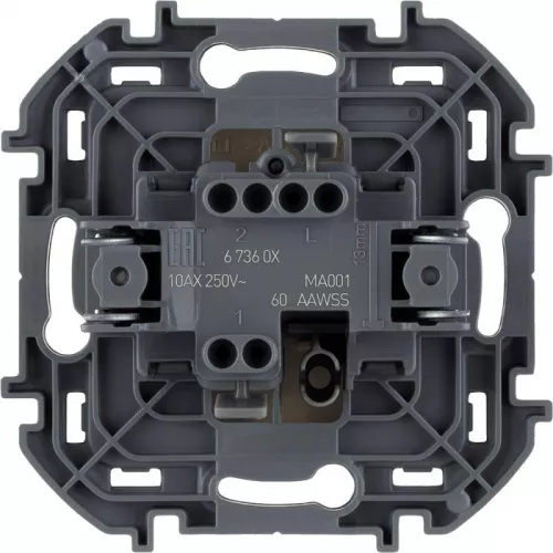 Механизм выключателя 1-кл. Inspiria 10А IP20 250В 10AX сл. кость Leg 673601 фото 2