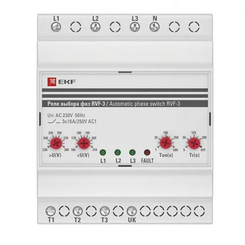 Реле выбора фаз РВФ-3 PROxima EKF RVF-3 фото 3 Реле выбора фаз РВФ-3 PROxima EKF RVF-3 фото 3