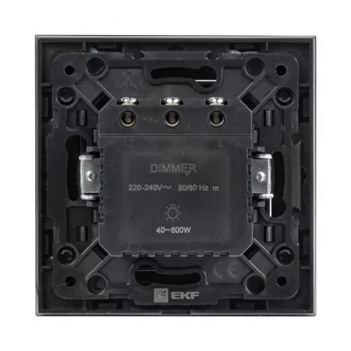 Механизм светорегулятора Стокгольм 600Вт 220В черн. PROxima EKF EZD06-101-10 фото 2