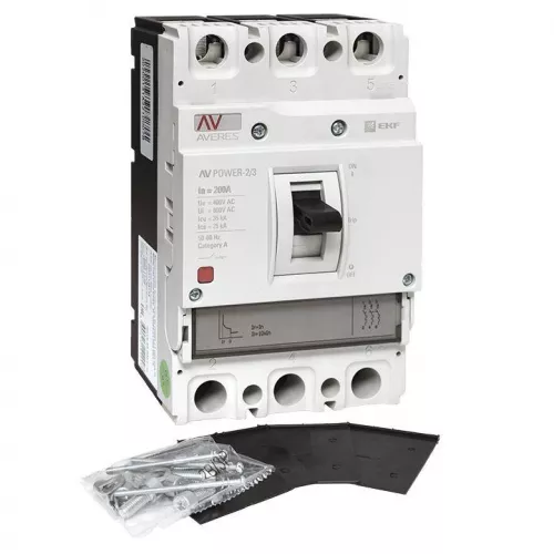 Выключатель автоматический 3п 200А 35кА AV POWER-2/3 TR AVERES EKF mccb-23-200-TR-av фото 2