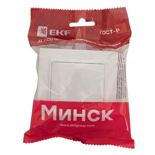 Розетка 1-м СП Минск 16А с защ. крышкой защ. шторки с заземл. бел. Basic EKF ERR16-029-100 фото 5