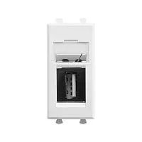 Розетка USB 2.0 1мод. Avanti "Белое облако"модульная тип А-А DKC 4400401
