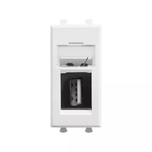 Розетка USB 2.0 1мод. Avanti "Белое облако"модульная тип А-А DKC 4400401