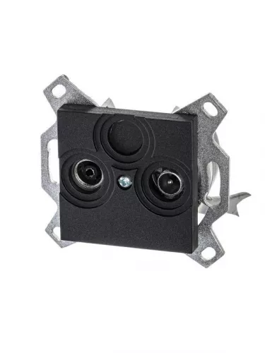 Розетка TV-R Levit оконечная антрацит ABB 2CHH083503A6063