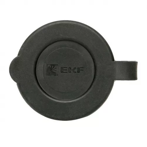 Розетка переносная PROxima 16А IP44 230В 2P+PE с защ. крышкой каучук EKF RPS-012-16-230-44 фото 4