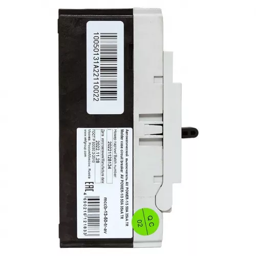 Выключатель автоматический 3п 50А 35кА AV POWER-1/3 TR AVERES EKF mccb-13-50-TR-av фото 3