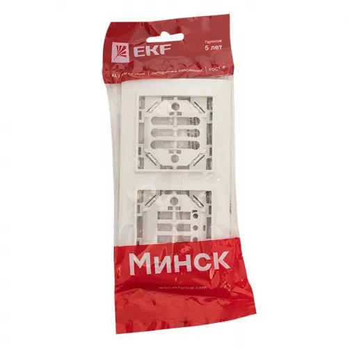 Рамка 2-м Минск горизонтальная бел. Basic EKF ERM-G-302-10 фото 2 Рамка 2-м Минск горизонтальная бел. Basic EKF ERM-G-302-10 фото 2
