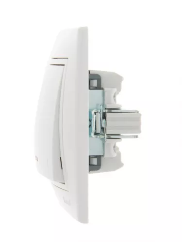Выключатель 1-кл. СП Мира 10А IP20 с подсветкой с бел. вставкой бел. LEZARD 701-0202-111 фото 3 Выключатель 1-кл. СП Мира 10А IP20 с подсветкой с бел. вставкой бел. LEZARD 701-0202-111 фото 3