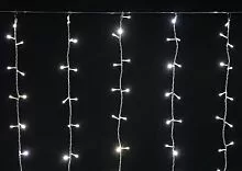 Гирлянда "Занавес" 1.5х1.5м 160LED тепл. бел. IP20 провод прозр. 230В транзит IEK LGDB201-1-160-L1-T-S-20