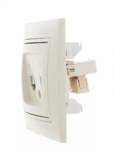 Розетка компьютерная + телеф. СП Мира RJ11 + RJ45 крем/крем. LEZARD 701-0303-143 фото 3 Розетка компьютерная + телеф. СП Мира RJ11 + RJ45 крем/крем. LEZARD 701-0303-143 фото 3