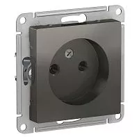 Механизм розетки 1-м СП AtlasDesign 16А без заземл. сталь SchE ATN000941