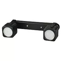DLC-S613 GU10x2 BLACK Светильник декоративный накладной, серия Sotto. Без лампы, цоколь GU10x2шт. Металл. Черный. TM Fametto