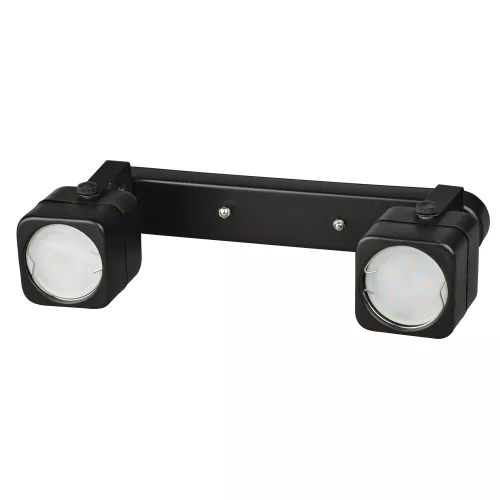 DLC-S613 GU10x2 BLACK Светильник декоративный накладной, серия Sotto. Без лампы, цоколь GU10x2шт. Металл. Черный. TM Fametto