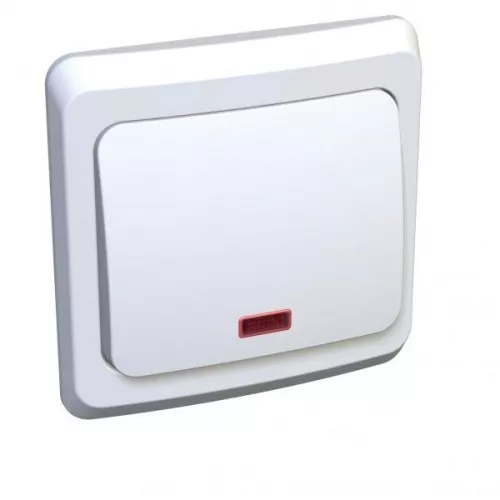 Переключатель 1-кл. СП Этюд 10А IP20 с подсветкой бел. SchE BC10-007B Переключатель 1-кл. СП Этюд 10А IP20 с подсветкой бел. SchE BC10-007B
