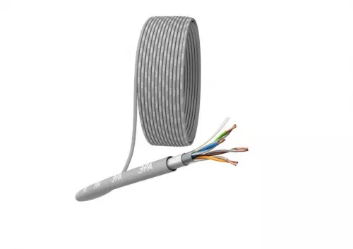 Кабель витая пара F/UTP кат.5e 4х2х24AWG solid CU PVC сер. 305м (м) Эра Б0044688