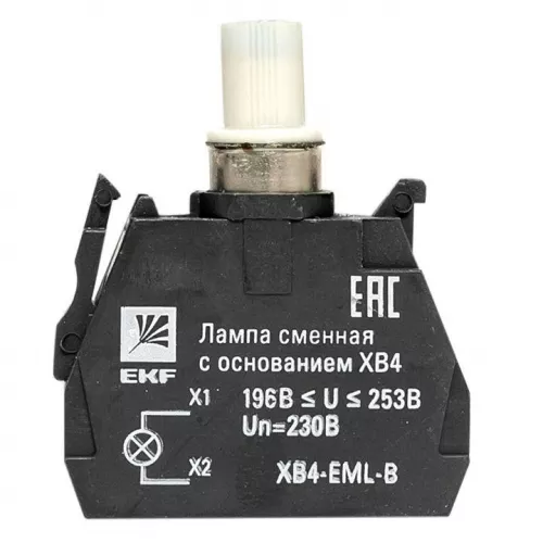 Лампа сменная с основанием XB4 син. 230В PROxima EKF XB4-EML-B фото 4
