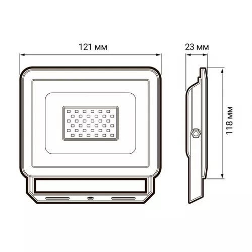 Прожектор СДО-10 20Вт 6500К GR IP65 230В ФАZА 5032057 фото 6