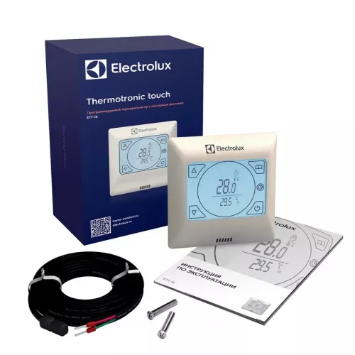 Термостат программируемый Basic ETT-16 16А сенсор. дисплей; датчик пола Electrolux НС-1017321 фото 2