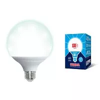 LED-G95-16W/4000K/E27/FR/NR Лампа светодиодная. Форма "шар", матовая. Серия Norma. Белый свет (4000K). Картон. ТМ Volpe.