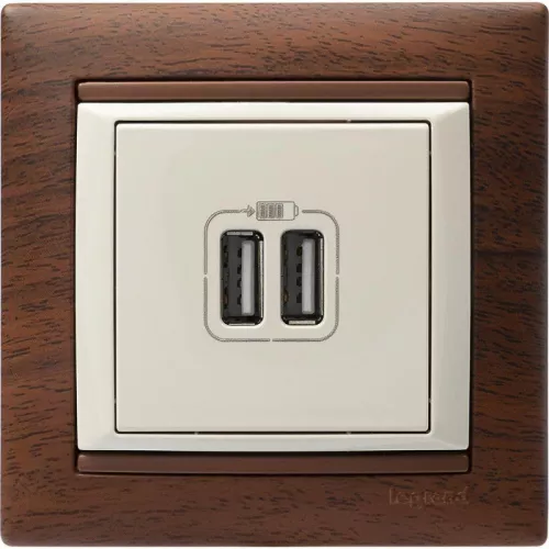 Розетка USB 2-м СП Valena сл. кость Leg 774170 фото 15