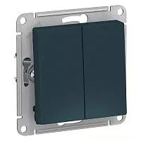 Механизм выключателя 2-кл. СП AtlasDesign 10А IP20 (сх. 5) 10AX изумруд SchE ATN000851