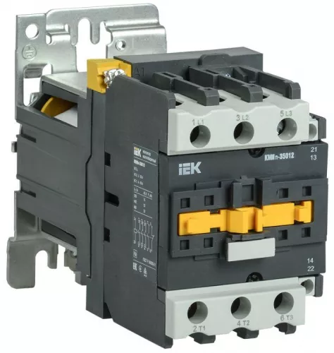 Контактор КМИп-35012 50А 24В/АС3 1НО; 1НЗ IEK KMD31-050-024-11 Контактор КМИп-35012 50А 24В/АС3 1НО; 1НЗ IEK KMD31-050-024-11