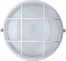 Светильник ЛОН 94 803 NBL-R2-60-E27/WH 1х60Вт E27 IP54 (аналог НПБ 1302 бел. круг с решеткой 60Вт) Navigator 94803