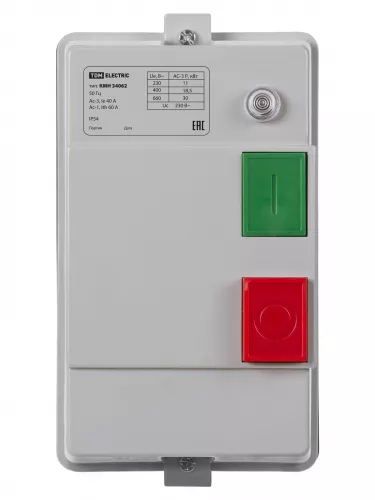 КМН34062 40А в оболочке с индикатором Ue=220В/АС3 IP54 TDM фото 3