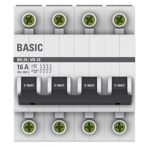 Выключатель нагрузки 4п 16А ВН-29 Basic EKF SL29-4-16-bas фото 2