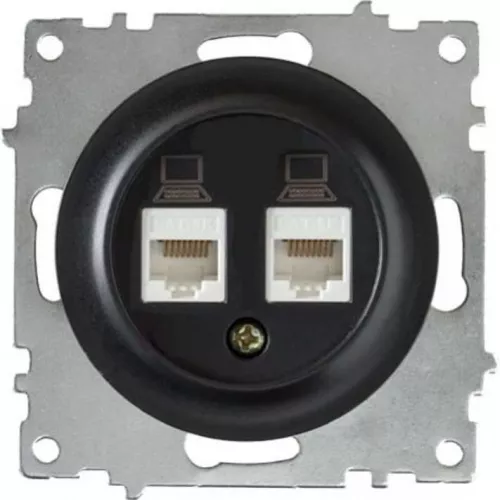 Механизм розетки комп. 2-м СП Florence RJ45 кат.5e черн. 1E20901303 OneKeyElectro 2172818 Механизм розетки комп. 2-м СП Florence RJ45 кат.5e черн. 1E20901303 OneKeyElectro 2172818