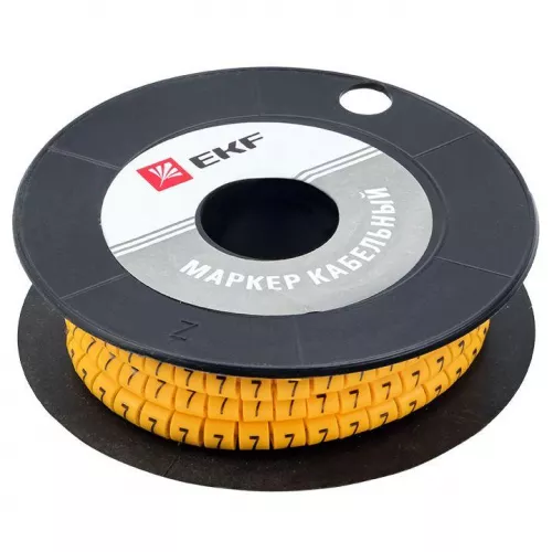 Маркер каб. 6.0кв.мм "7" (ЕС-3) (уп.350шт) EKF plc-KM-6-7 фото 2