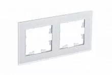 Рамка 2-м AtlasDesign Nature мат. стекло бел. SchE ATN330102