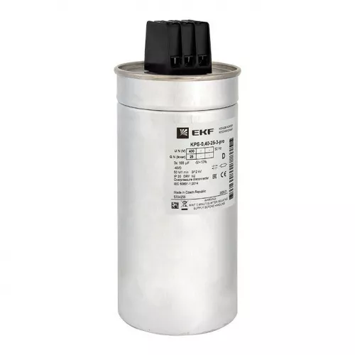 Конденсатор косинусный КПС-0.4-25-3 PRO EKF kps-0.4-25-3-pro фото 2 Конденсатор косинусный КПС-0.4-25-3 PRO EKF kps-0.4-25-3-pro фото 2